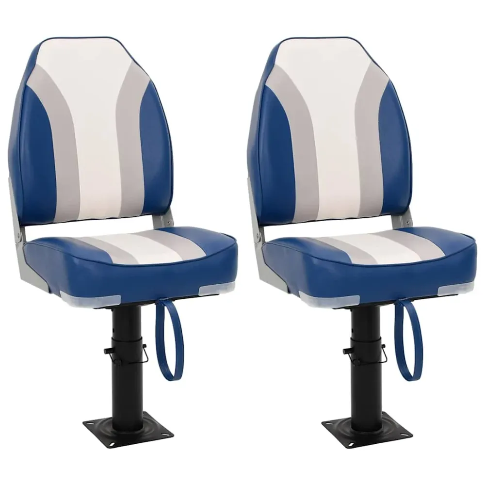 Bootstoelen 2 st met poot hoogte verstelbaar 360° draaibaar vidaXL