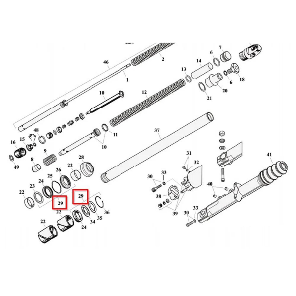 Vorkkeerring revisieset Softail 18-21; Touring 14-21