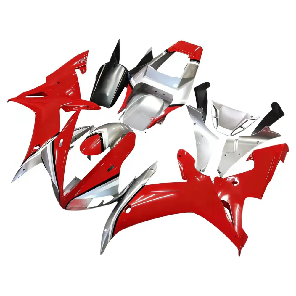 Amotopart 2002-2003 Yamaha YZF 1000 R1 Red & Silver Fairing Kit