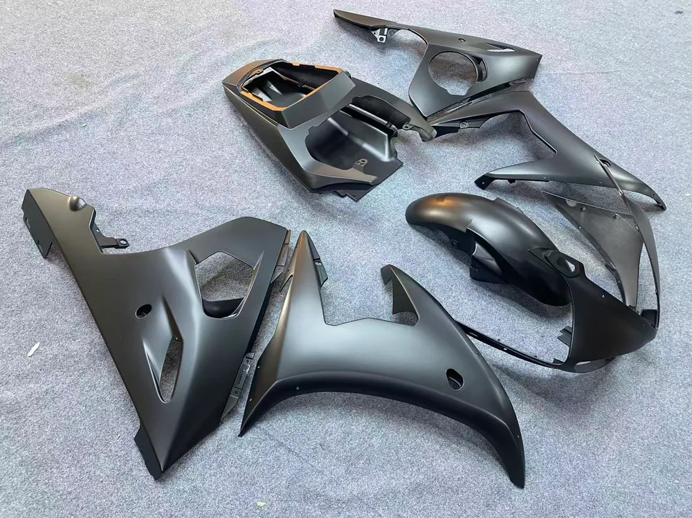 Amotopart 2003 2004 Yamaha YZF R6 & 2006-2009 YZF R6S geheel matzwarte kuipset