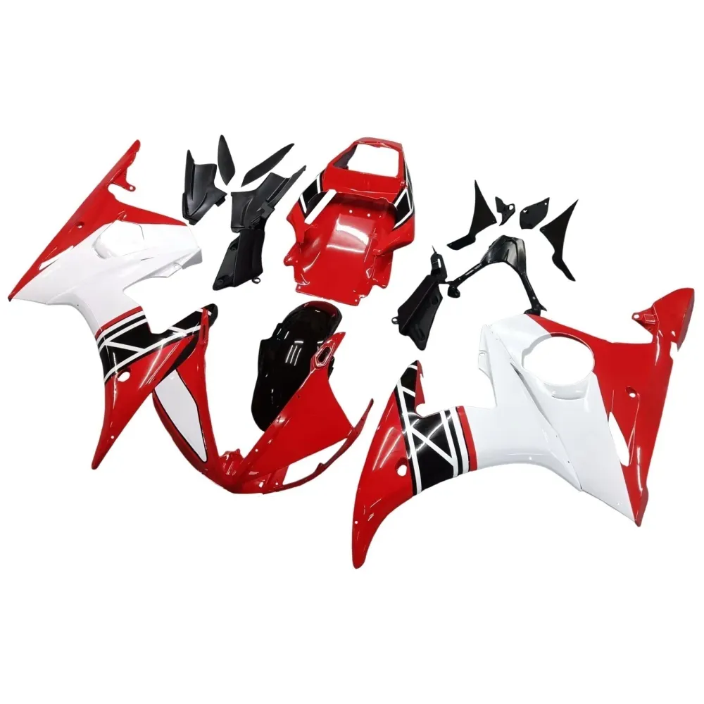 Amotopart 2005 Yamaha R6 Kuip Rood&Wwitte kit