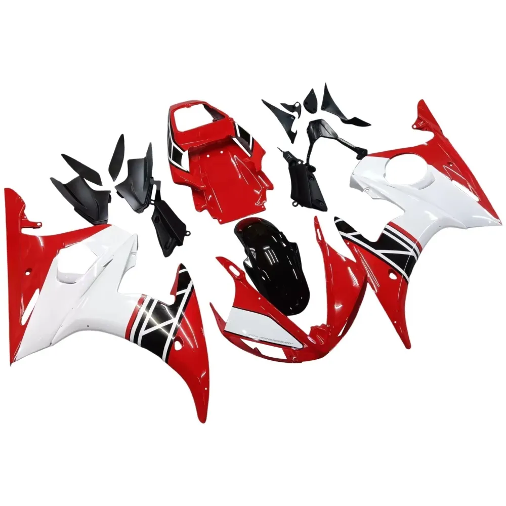Amotopart 2005 Yamaha R6 Kuip Rood&Wwitte kit