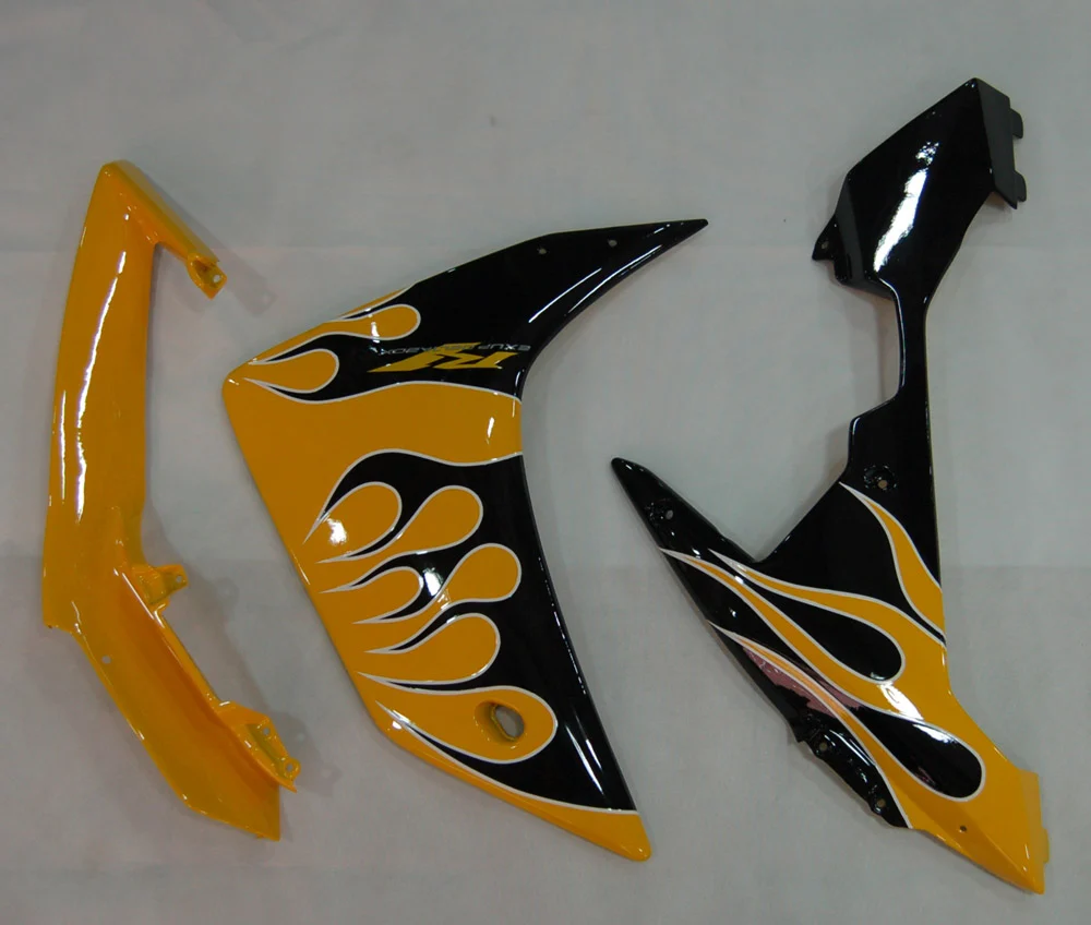 AMOTOPART 2007-2008 YAMAHA YZF 1000 R1 Black & Yellow Kuip Kit