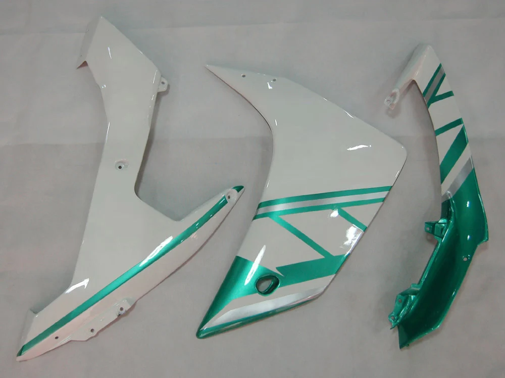 Amotopart 2007-2008 Yamaha YZF 1000 R1 Green & White Kuip Kit