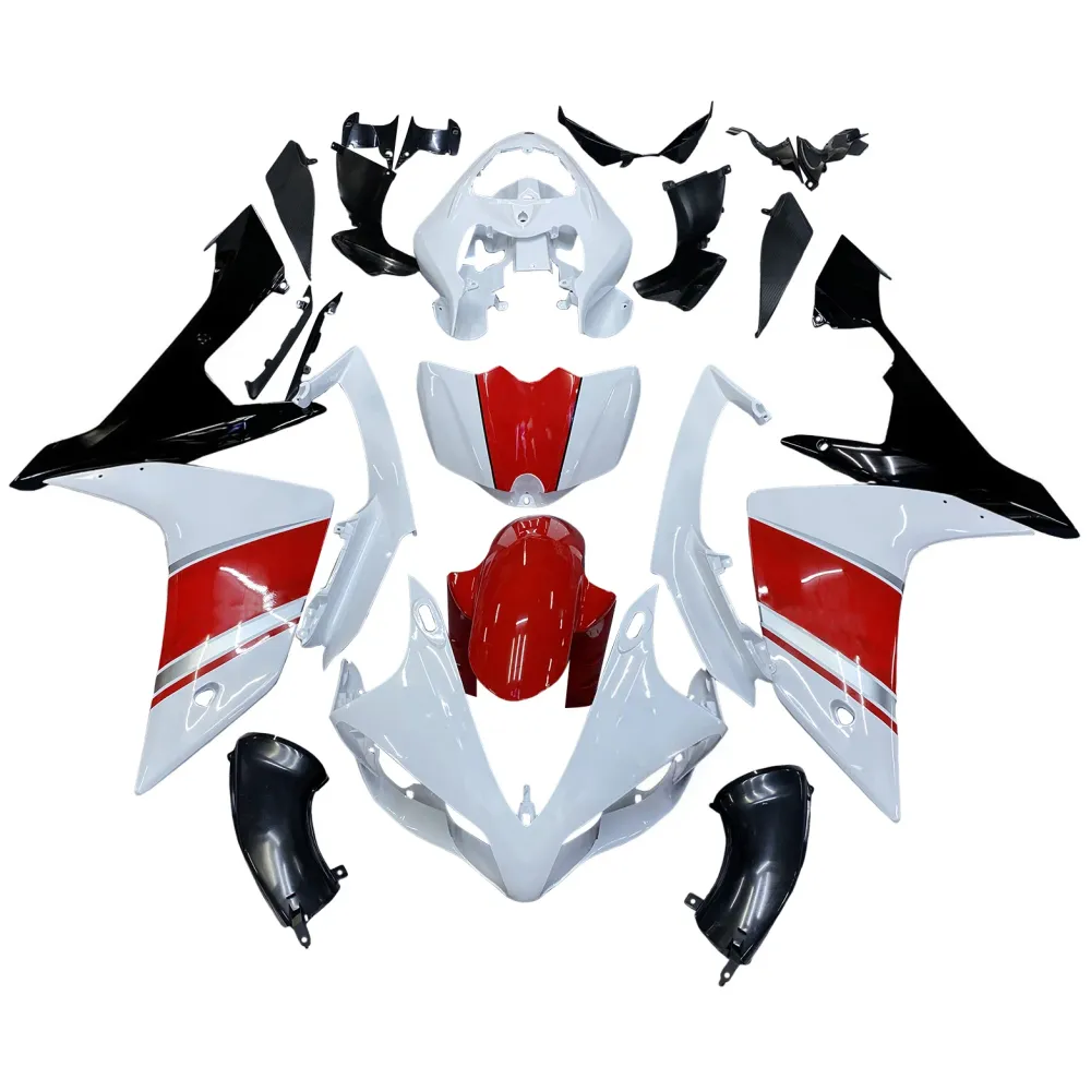 Amotopart 2007-2008 Yamaha YZF 1000 R1 Red & White Style4 Fairing Kit