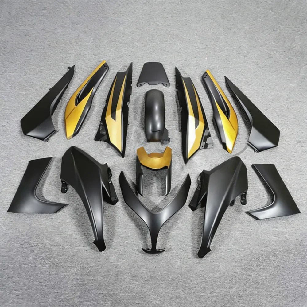 Amotopart 2008-2012 T-MAX XP500 YAMAHA MATTE BLACK & GOUD KUIST KIT