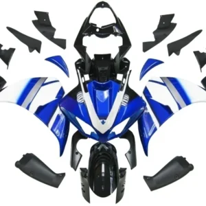 Amotopart 2009-2011 Yamaha YZF 1000 R1 Blauw&Wwitte Style2 kuipset