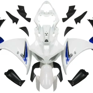 Amotopart 2009-2011 Yamaha YZF 1000 R1 Wit&Bblauwe kuipset