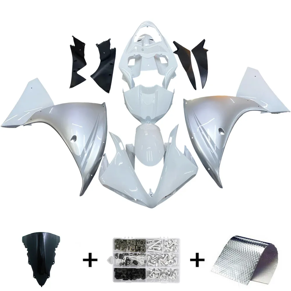 Amotopart 2009-2011 Yamaha YZF 1000 R1 Wit&Slever Kuipset