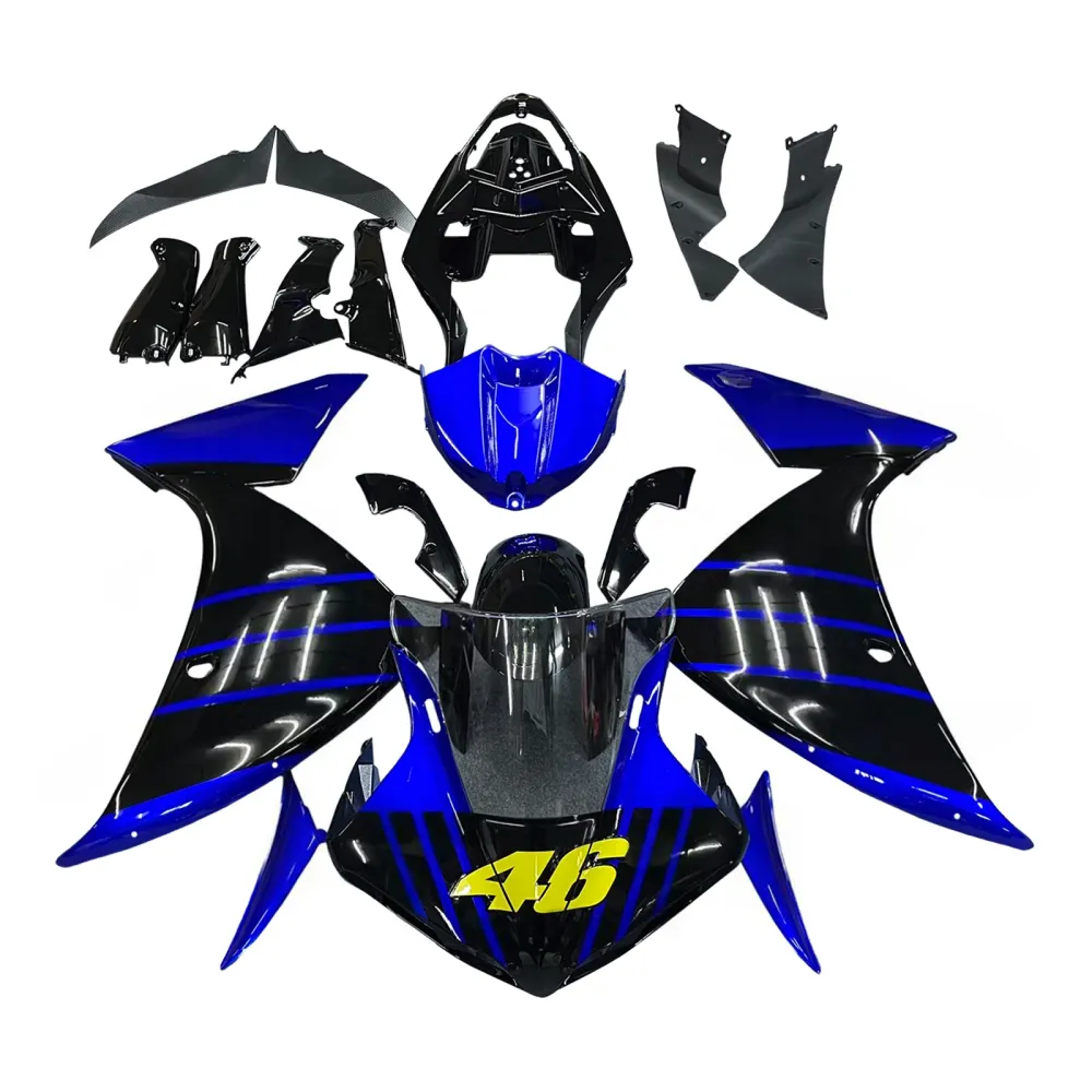 Amotopart 2009-2011 Yamaha YZF 1000 R1 Zwart&Bblauwe kuipset