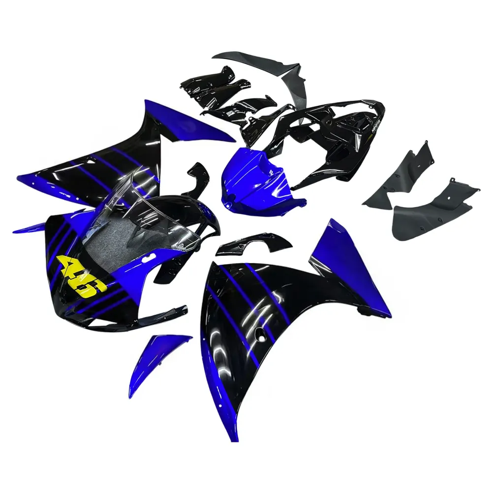 Amotopart 2009-2011 Yamaha YZF 1000 R1 Zwart&Bblauwe kuipset
