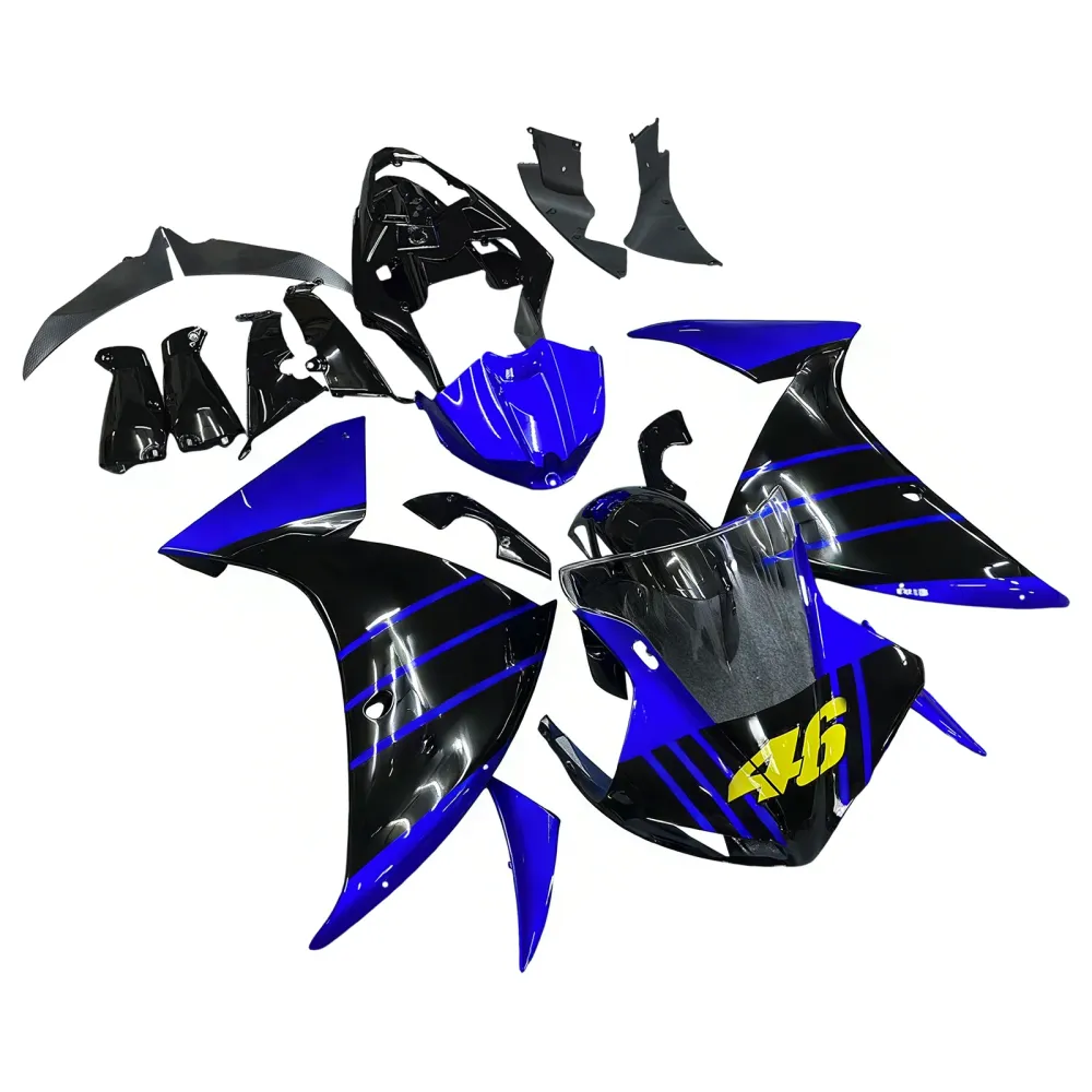 Amotopart 2009-2011 Yamaha YZF 1000 R1 Zwart&Bblauwe kuipset