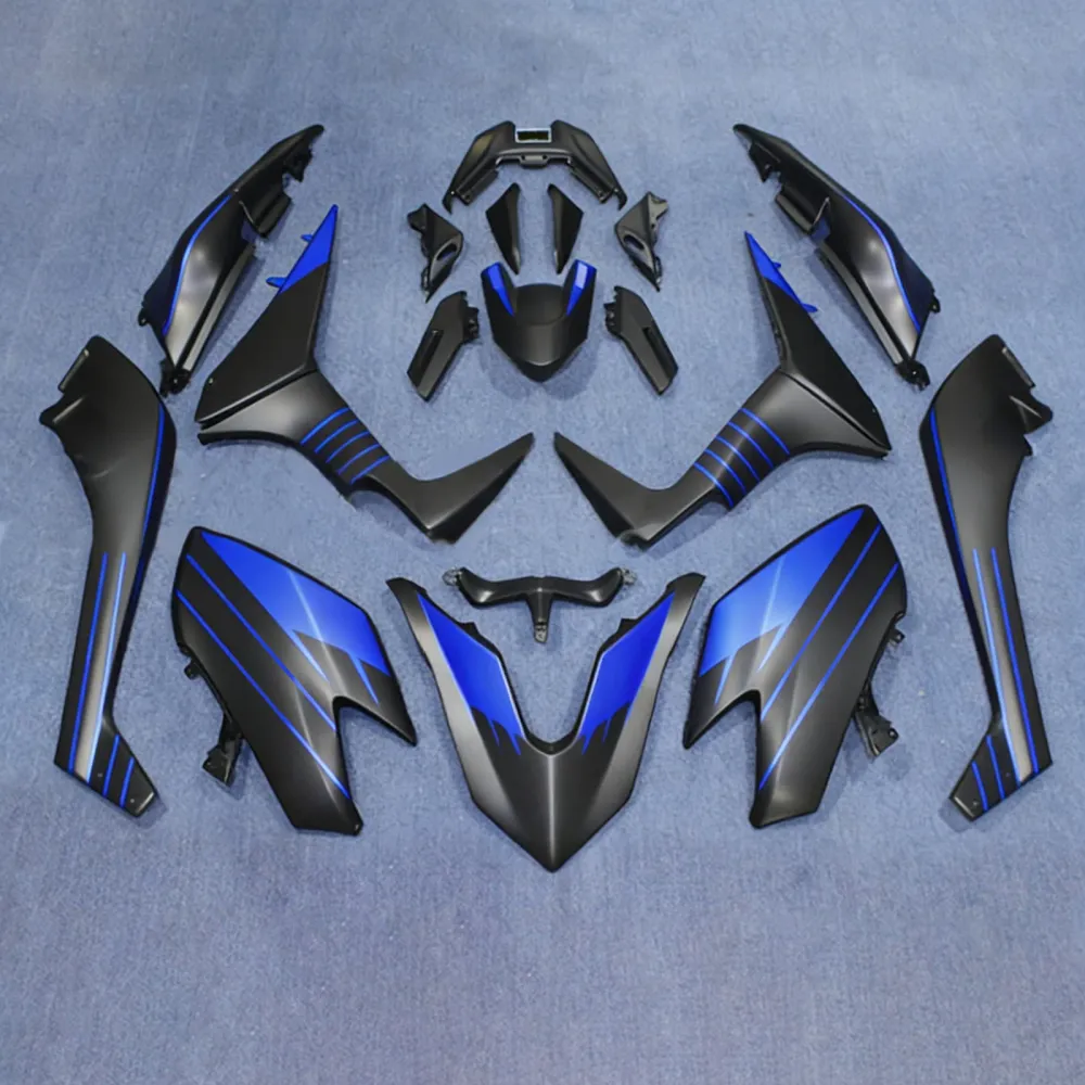 Amotopart 2017-2018 Yamaha T-Max Tmax530 Fairing Blue & Black Style2 Kit