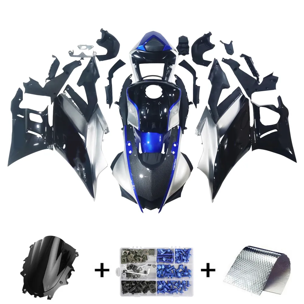 Amotopart 2022-2023 YAMAHA YZF-R3 R25 GRIJS MET BLAUWE STYLE3 KUIST KIT