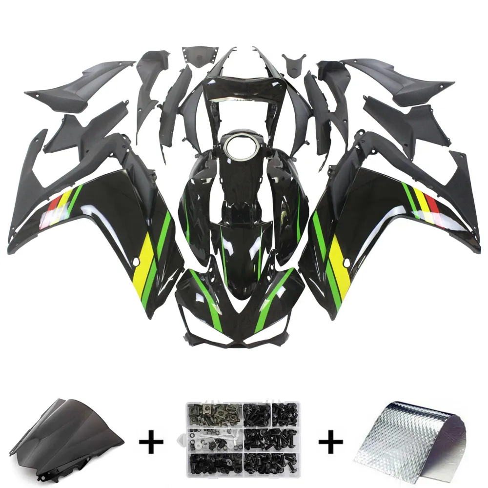 Amotopart Fairing Kit Yamaha 2014-2018 YZF R3 & 2015-2017 YZF R25 Claw Black Fairing Kit