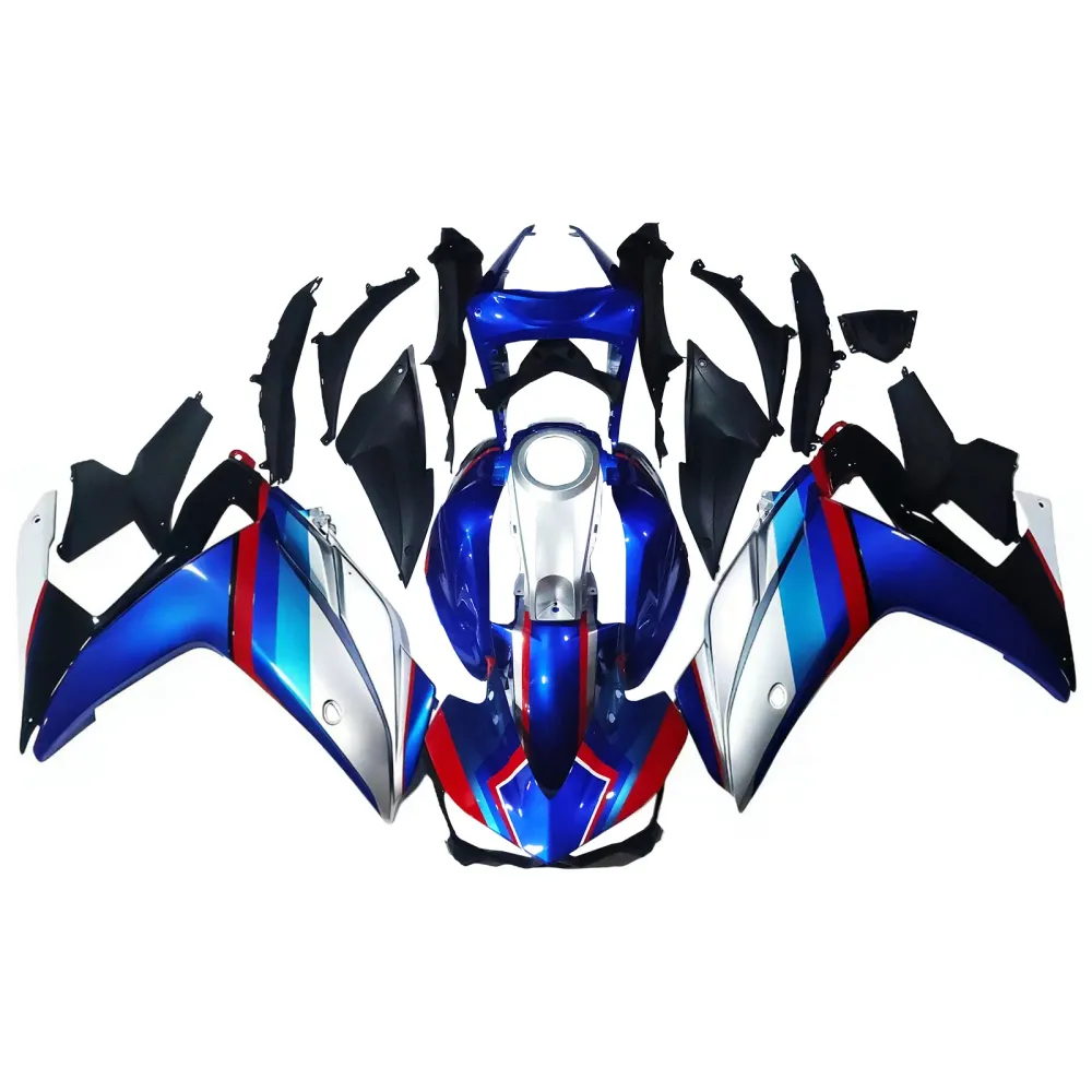 Amotopart Fairing Kit Yamaha 2014-2018 YZF R3 & 2015-2017 YZF R25 Blue Red White Fairing Kit