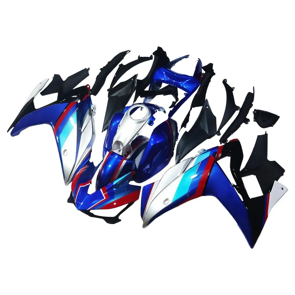 Amotopart Fairing Kit Yamaha 2014-2018 YZF R3 & 2015-2017 YZF R25 Blue Red White Fairing Kit