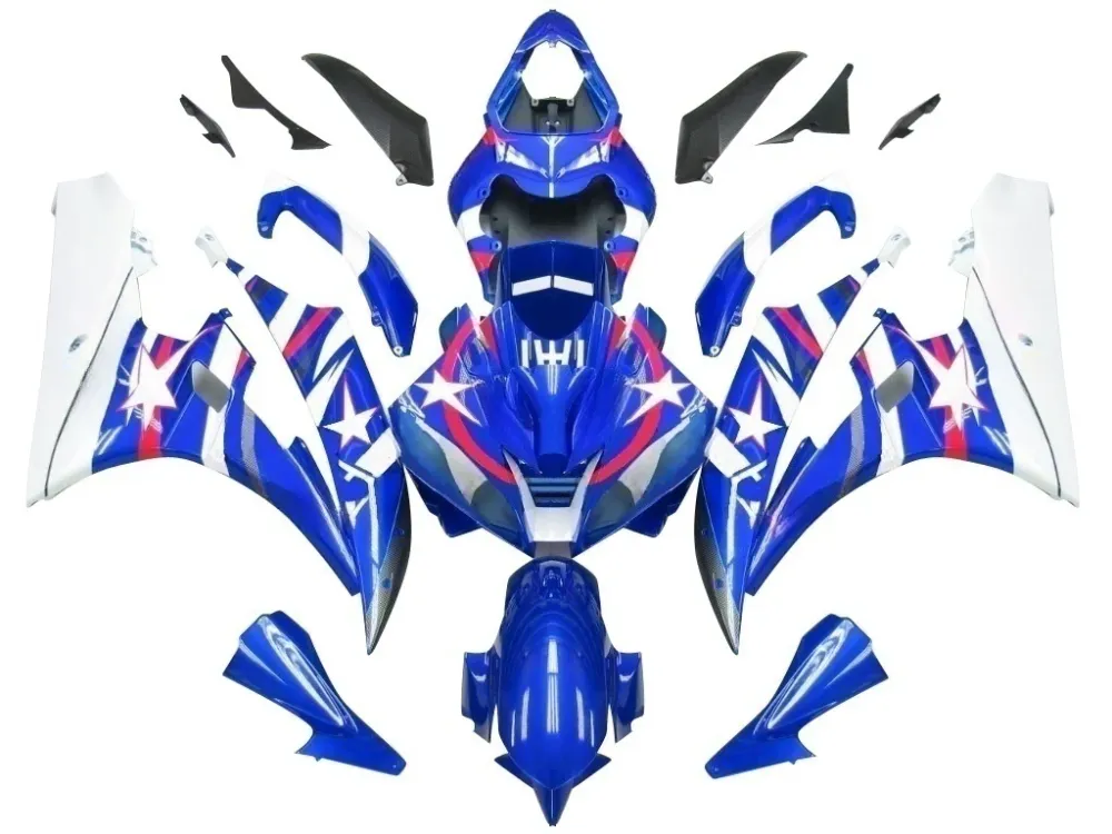 Amotopart Stroomlijnkappen Yamaha YZF-R6 2006-2007 Kuip Blue Star FIAT R6 Racing Kuipset