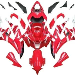 Amotopart Stroomlijnkappen Yamaha YZF-R6 2006-2007 Kuip Rood Witte Ster FIAT Kuipset