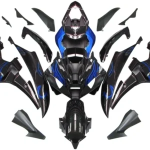 Amotopart Stroomlijnkappen Yamaha YZF-R6 2006-2007 Kuip Zwart & Blauwe Kuipset