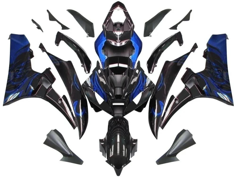 Amotopart Stroomlijnkappen Yamaha YZF-R6 2006-2007 Kuip Zwart & Blauwe Kuipset