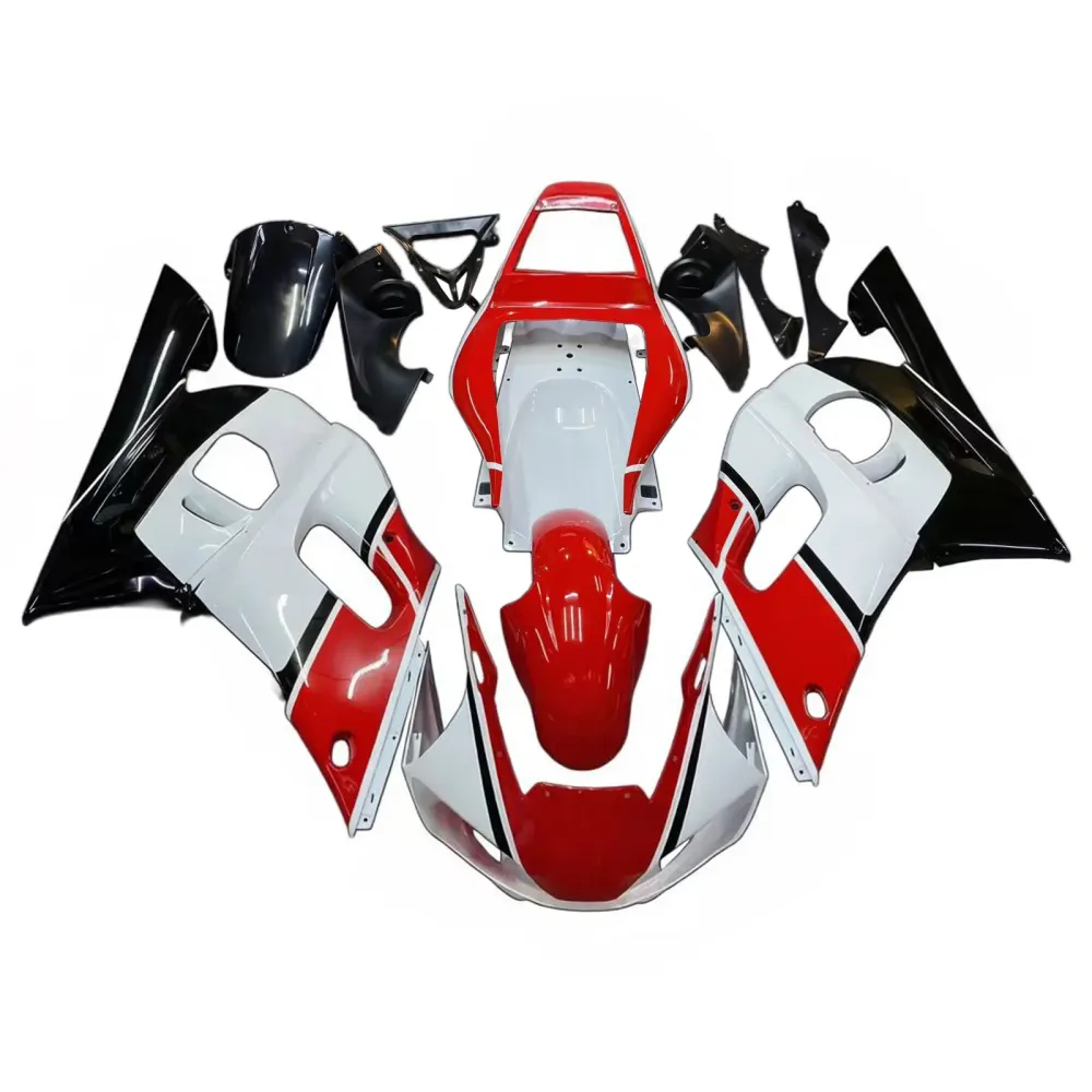 AMOTOPART YAMAHA 1998-2002 YZF 600 R6 WIT BLACK RODE ROOD KIT