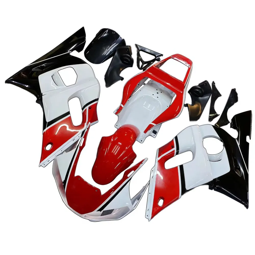 AMOTOPART YAMAHA 1998-2002 YZF 600 R6 WIT BLACK RODE ROOD KIT