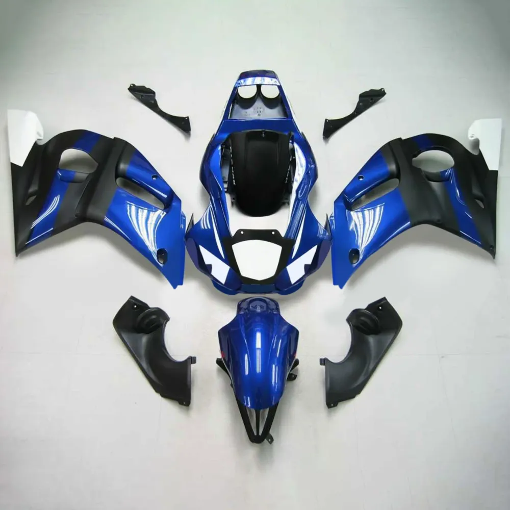 Amotopart Yamaha 1998-2002 YZF 600 R6 Zwart Mix Blauw Kuipset