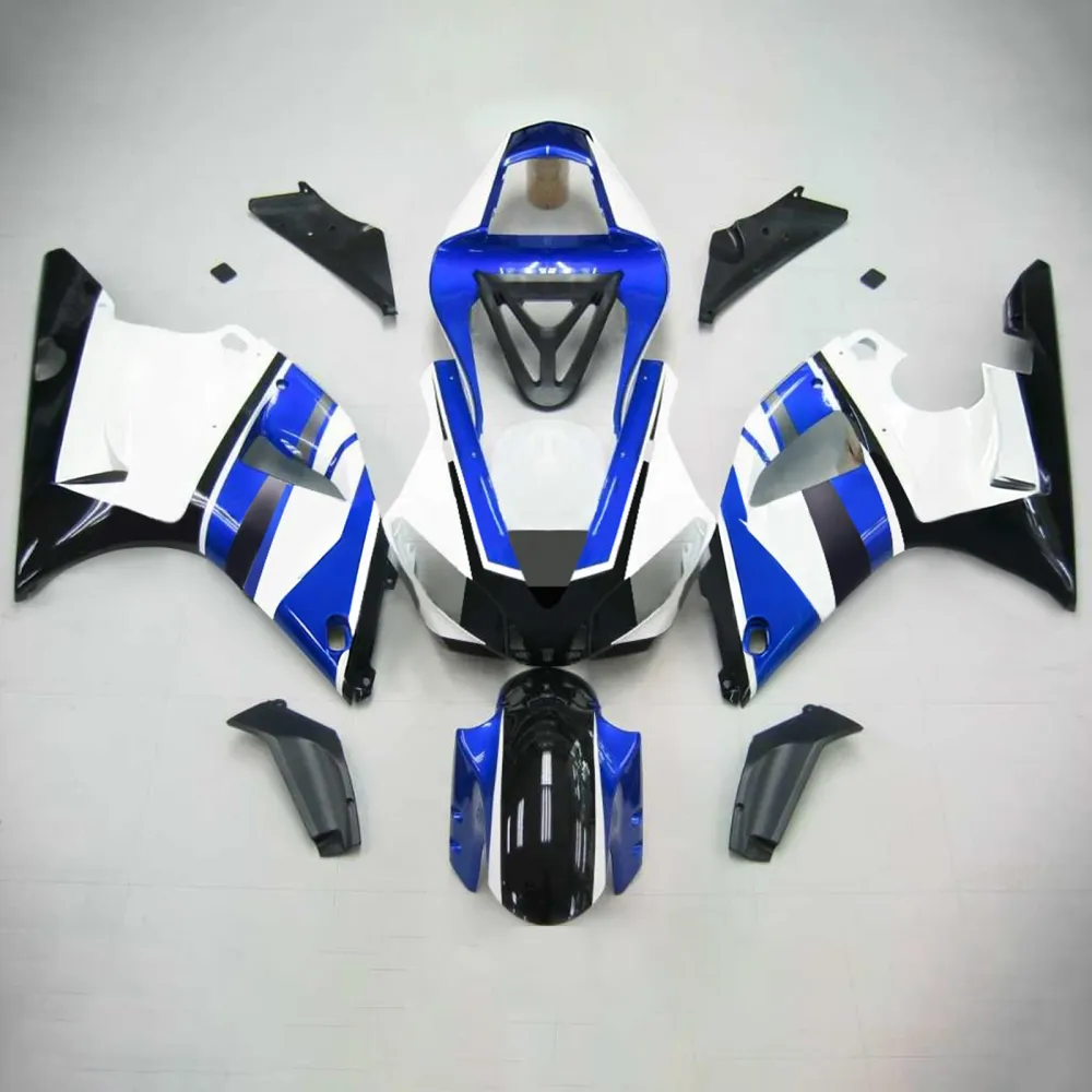 Amotopart Yamaha 2000-2001 YZF 1000 R1 blauw witte kuipset