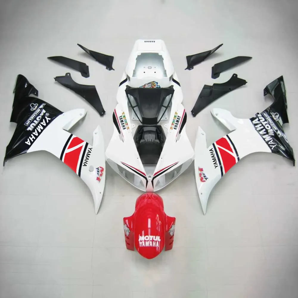 Amotopart Yamaha 2002-2003 YZF 1000 R1 Wit met rode kuipset