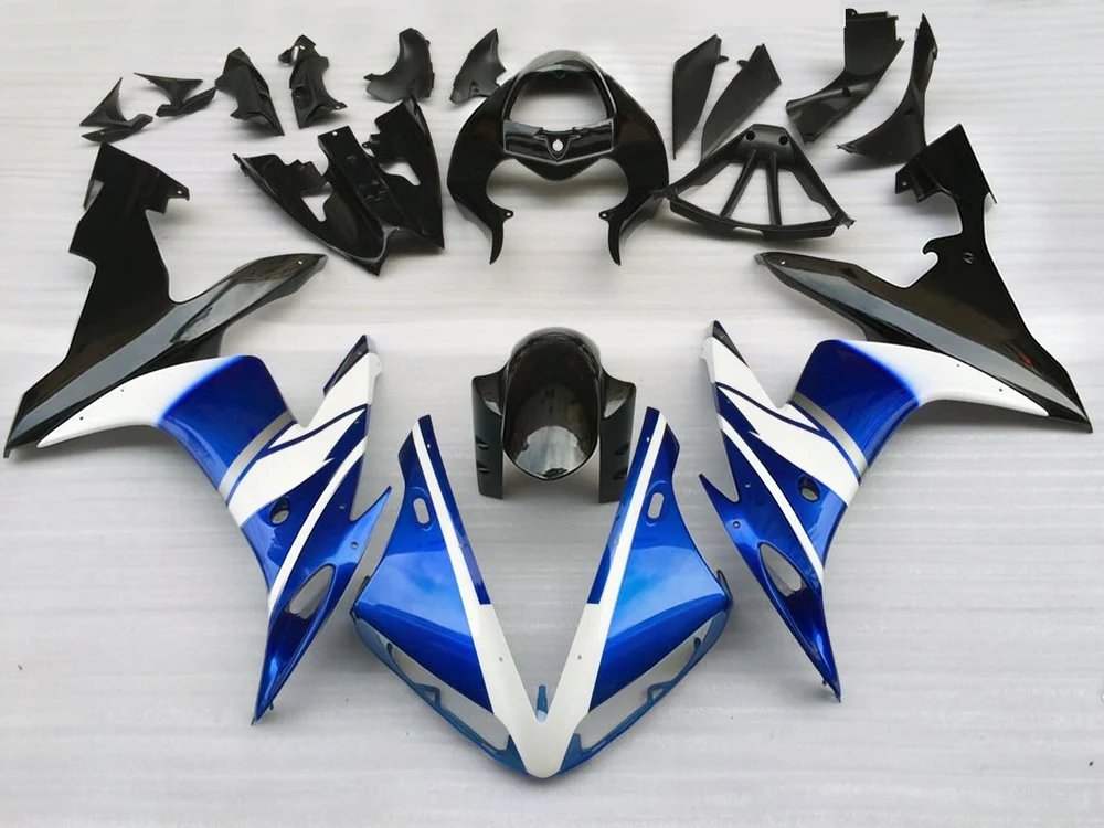 Amotopart Yamaha 2002-2003 YZF 1000 R1 Wit Zwart Kuipset