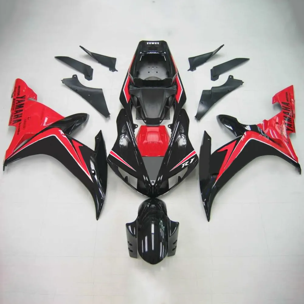 Amotopart Yamaha 2002-2003 YZF 1000 R1 Zwart Rood Kuipset