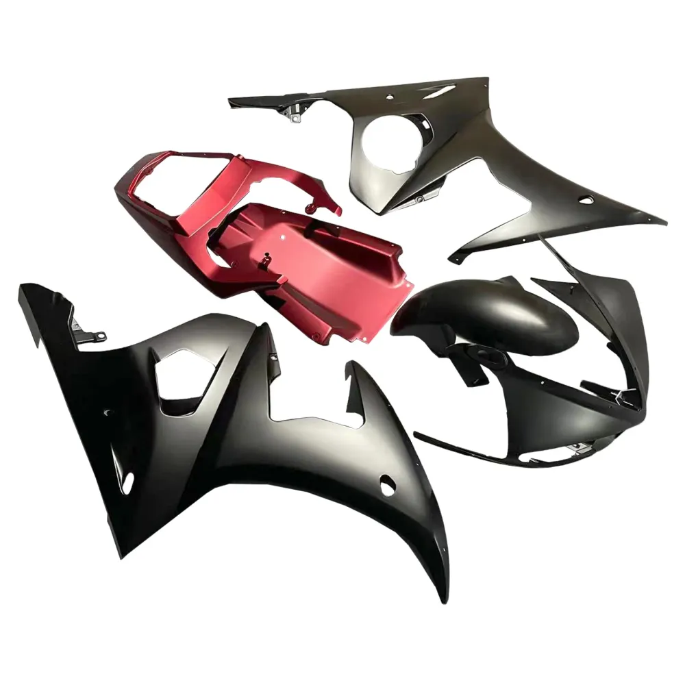 Amotopart Yamaha 2003-2004 YZF 600 R6 & 2006-2009 YZF R6S Zwart Rood Kuipset
