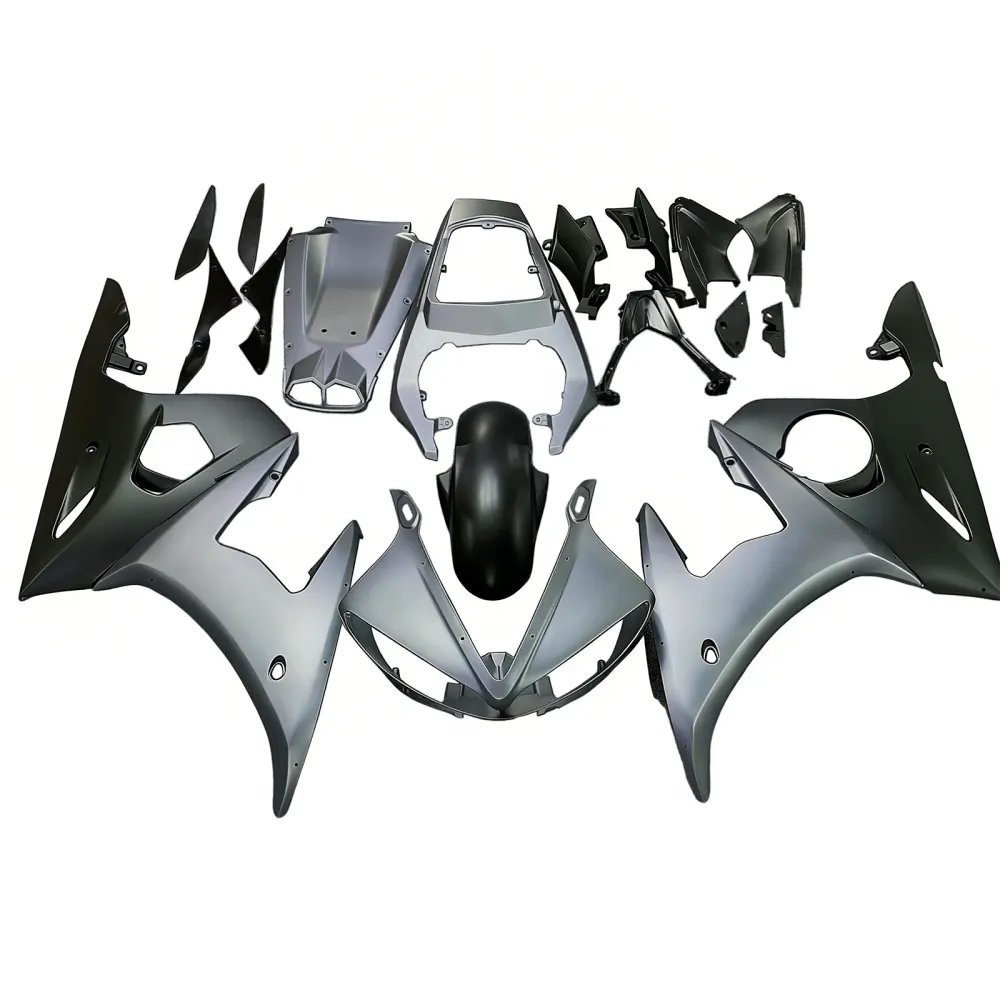 Amotopart Yamaha 2005 YZF 600 R6 grijze zilverkleurige kuipset