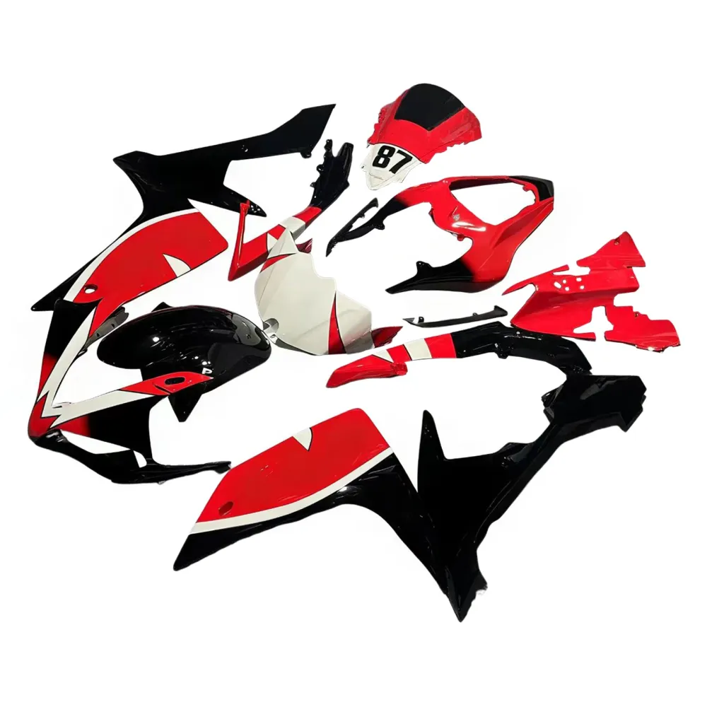 Amotopart Yamaha 2007-2008 YZF 1000 R1 Rood Zwart Kuipset