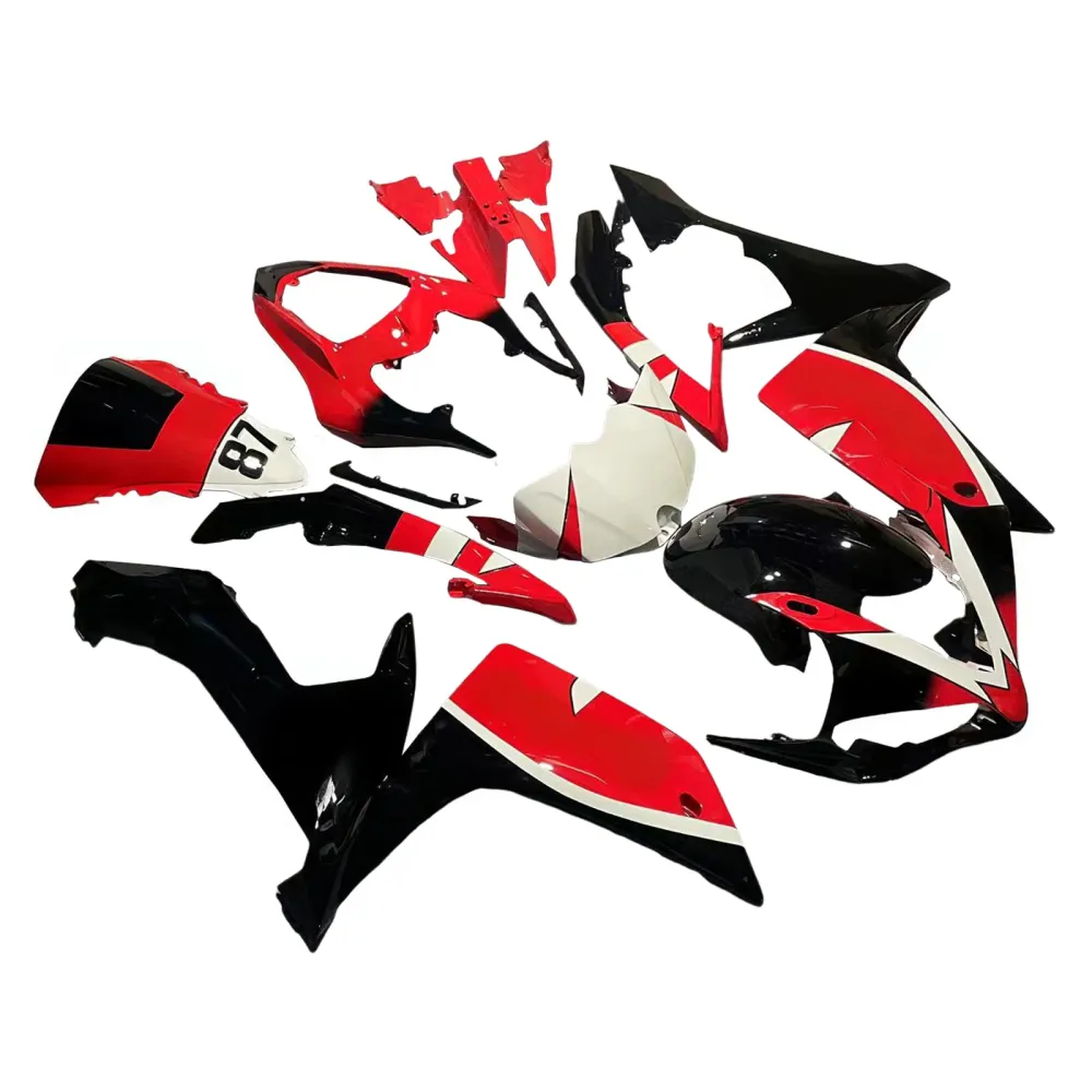Amotopart Yamaha 2007-2008 YZF 1000 R1 Rood Zwart Kuipset