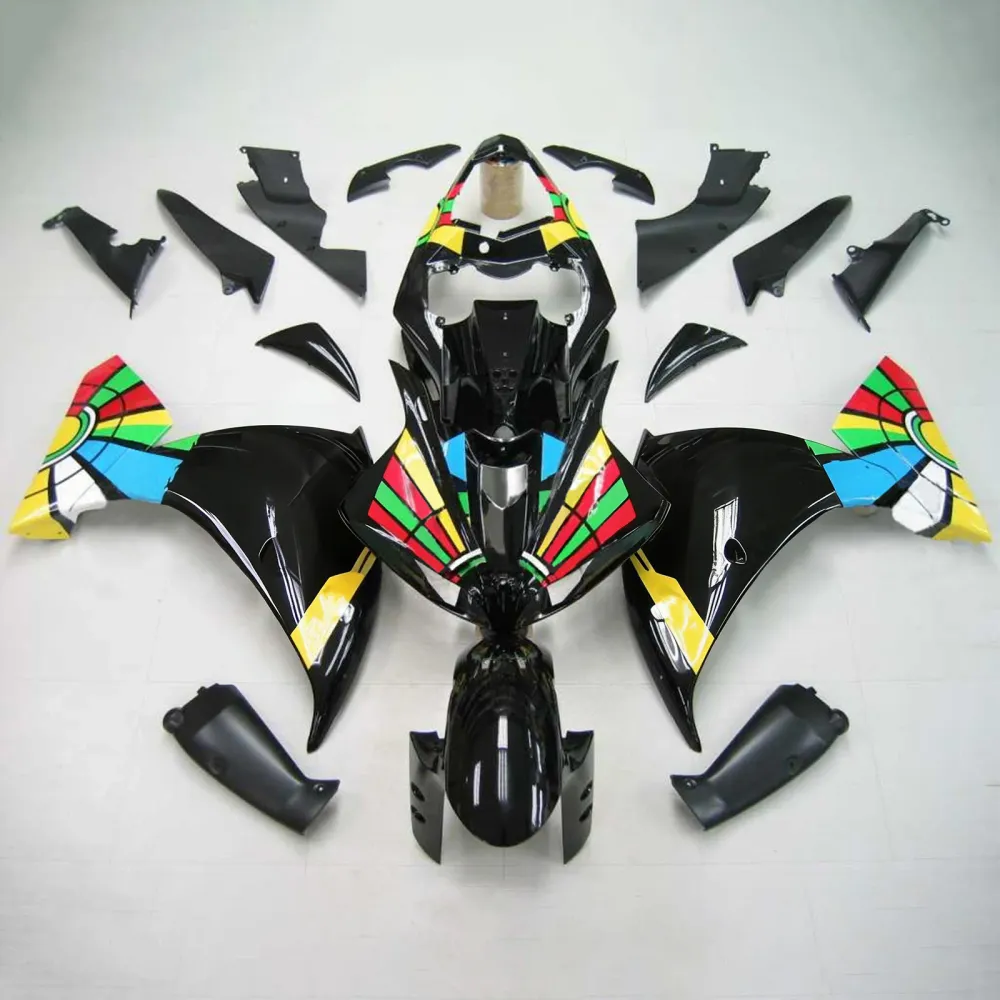 Amotopart Yamaha 2009-2011 YZF 1000 R1 meerkleurige kuipset