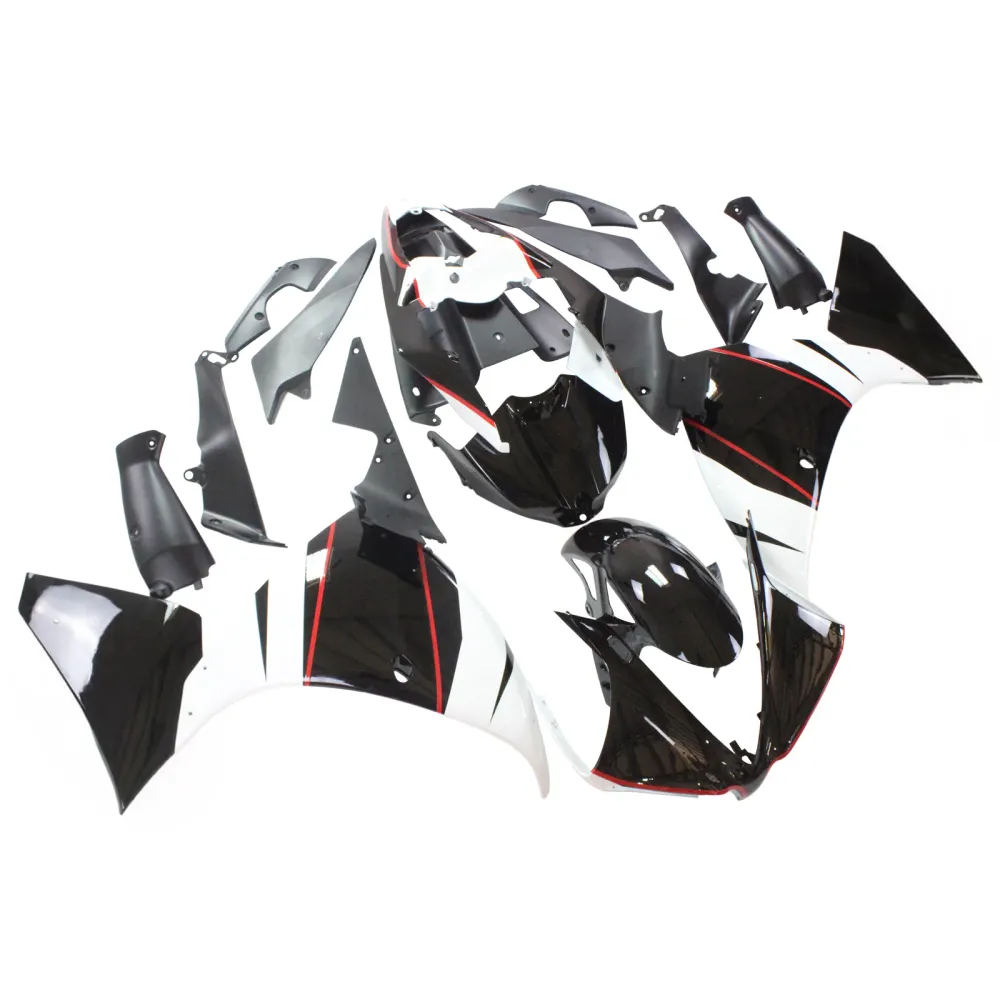 AMOTOPART YAMAHA 2012-2014 YZF 1000 R1 Black White Fairing Kit