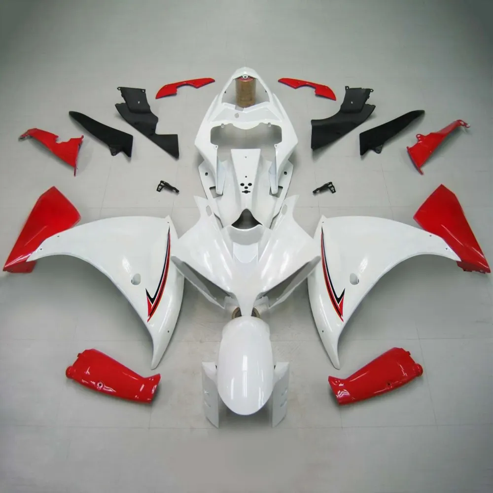 Amotopart Yamaha 2012-2014 YZF 1000 R1 Wit Rood Kuipset