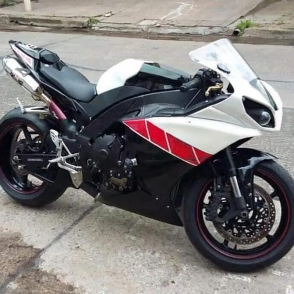 Amotopart Yamaha 2012-2014 YZF 1000 R1 Wit Zwart Kuipset
