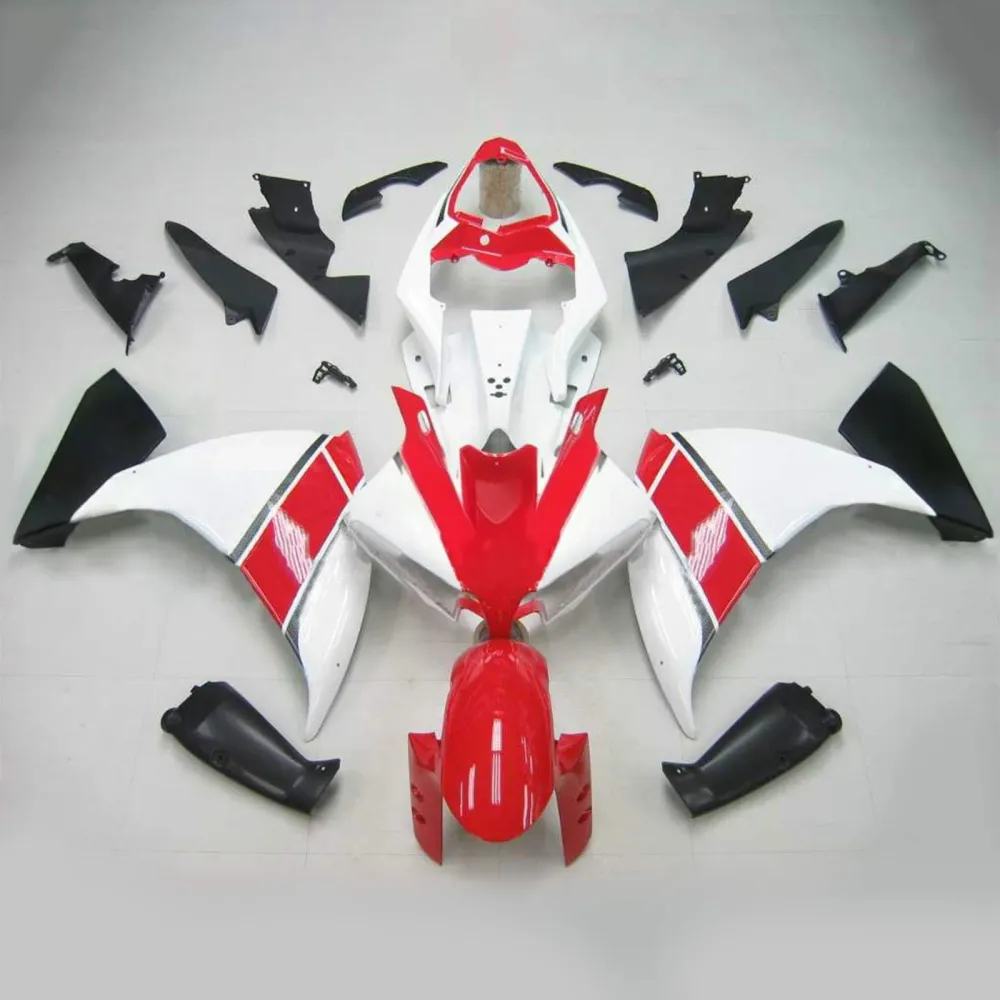 Amotopart Yamaha 2012-2014 YZF 1000 R1 Wit Rood Kuipset