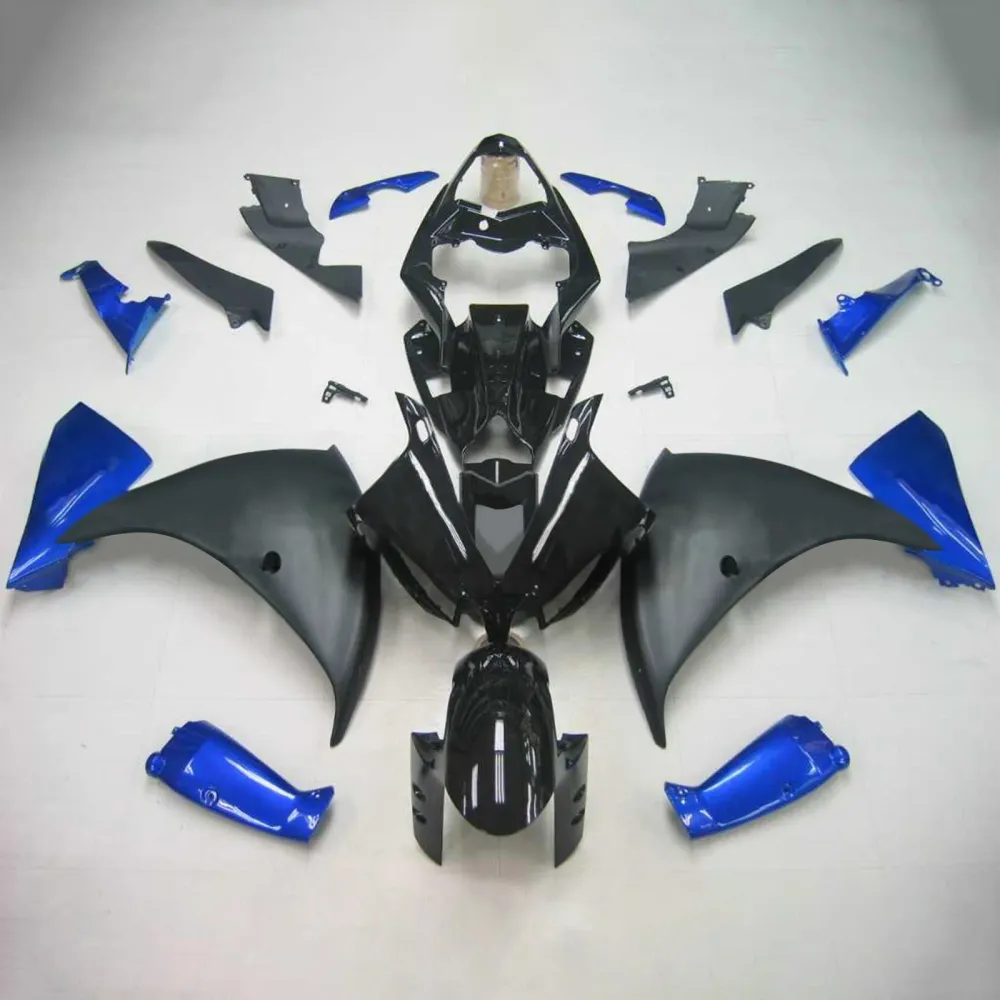 Amotopart Yamaha 2012-2014 YZF 1000 R1 zwart blauwe kuipset