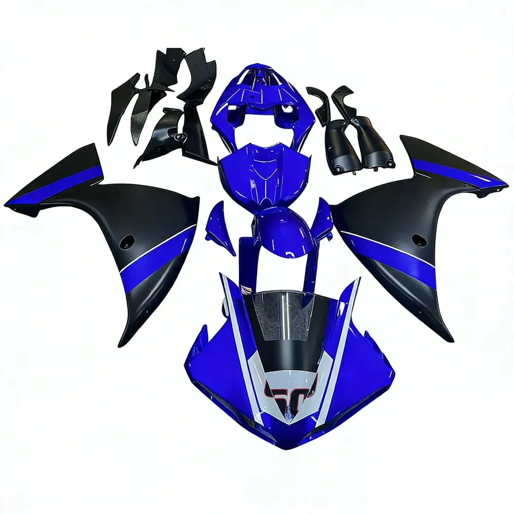 Amotopart Yamaha 2012-2014 YZF 1000 R1 zwart blauwe kuipset
