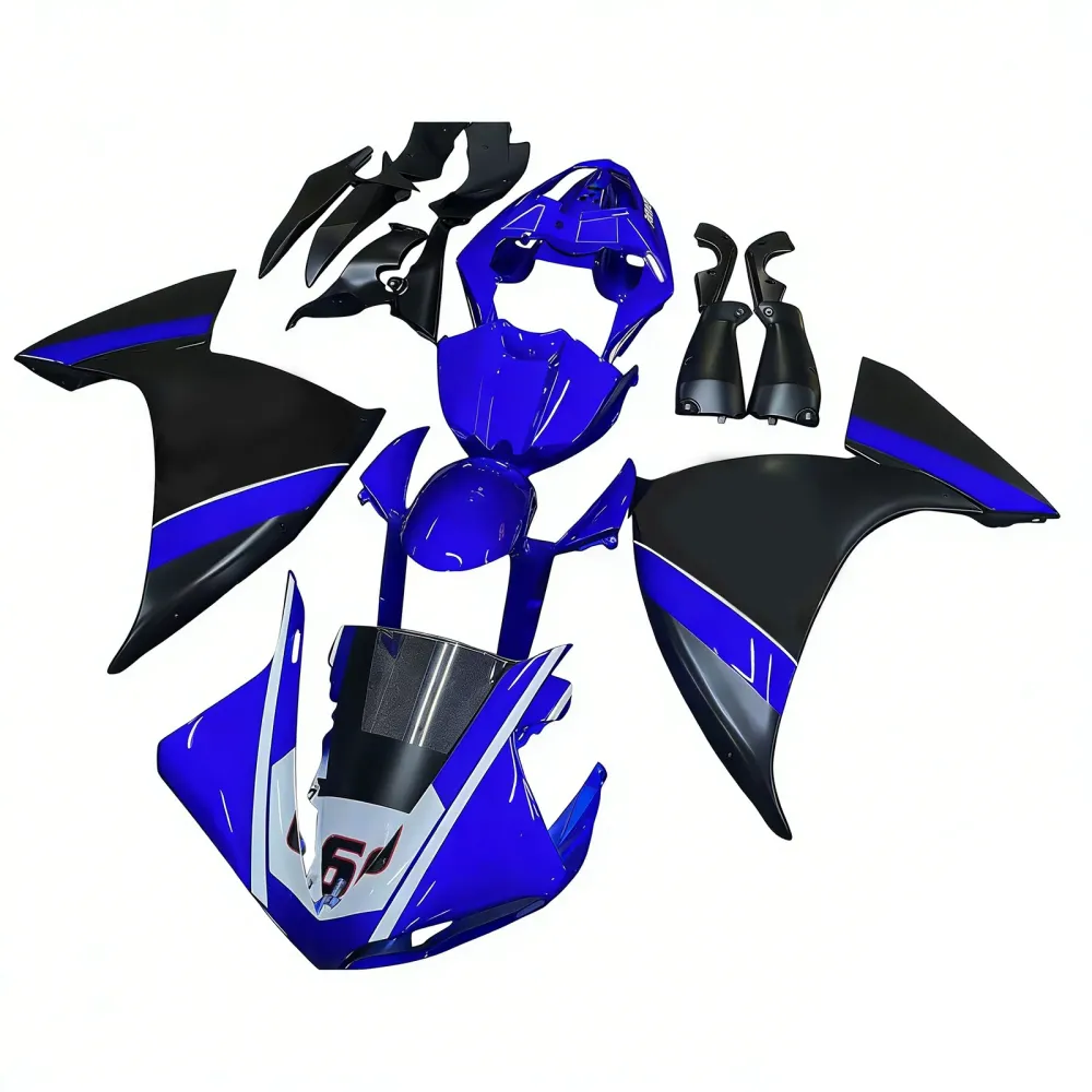 Amotopart Yamaha 2012-2014 YZF 1000 R1 zwart blauwe kuipset