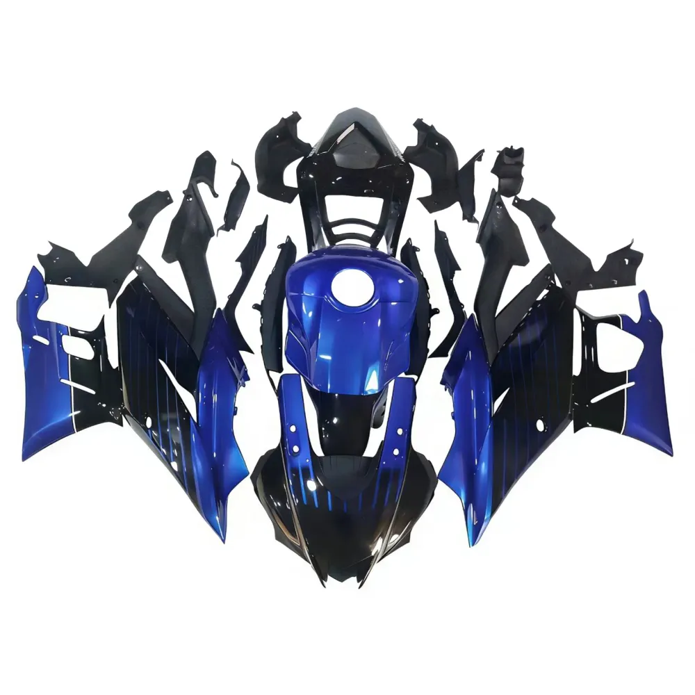 AMOTOPART YAMAHA 2019-2021 YZF R3/YZF R25 Black & Blue Monster Style6 Fairing Kit