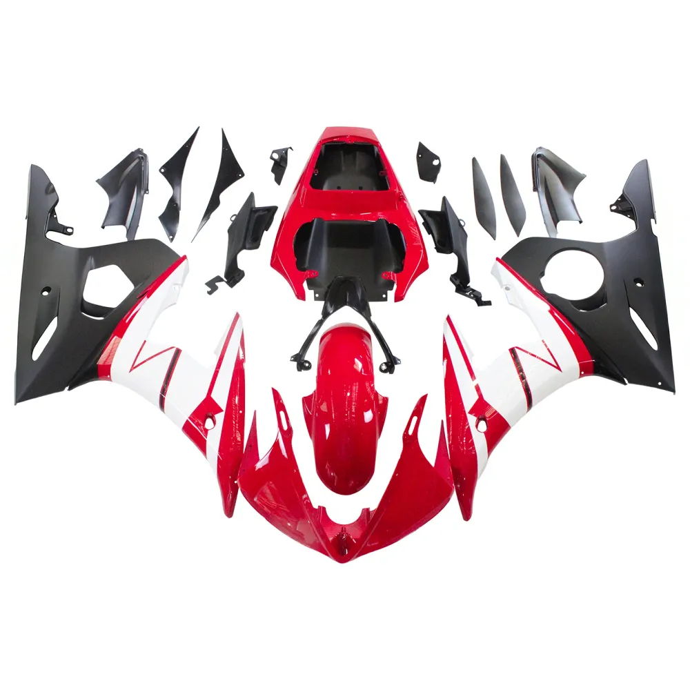 Amotopart Yamaha YZF 600 R6 2005 Rood&Wwitte kuipset