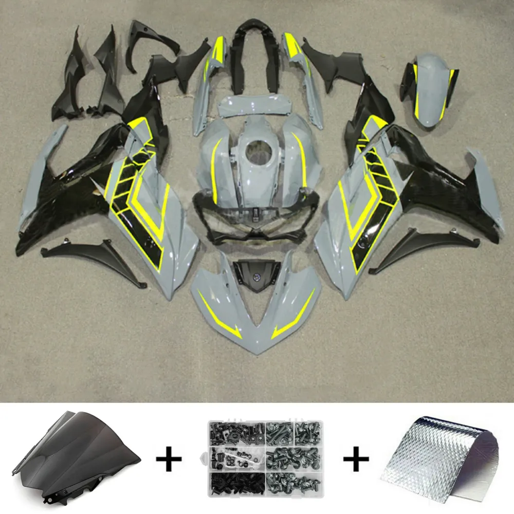 Amotopart YZF-R3 2014-2018 R25 2015-2017 Yamaha Gray & Yellow Fairing Kit