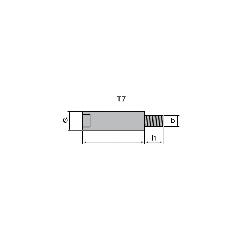 Yanmar anode, motor, Ø20 L.20, 1GM en 6LY3 serie, 27210-200200