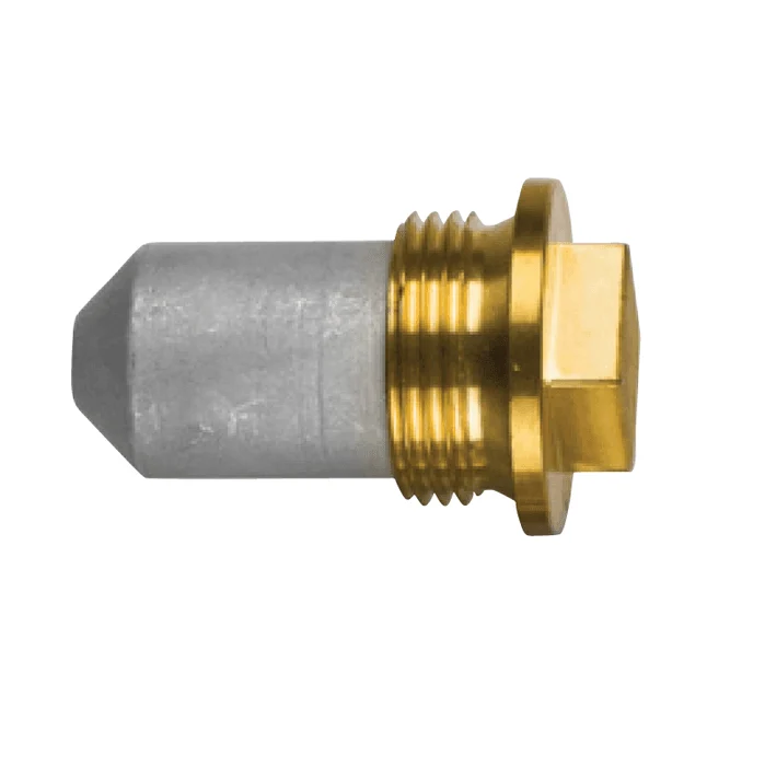 Zink Anode Volvo Penta, potlood type Anode Ø26 - L 40 - met messing Plug Th. 1 '' Gas (BSPP), VP 823661