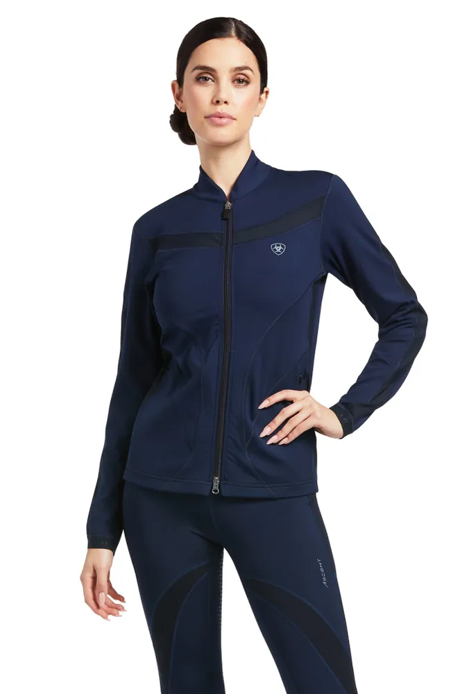 Ascent Full Zip Sweatshirt Dark Zeeblauw XS